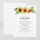 Invitation Tournesol Floral verdure Fête des mariées botaniqu (Devant / Derrière)