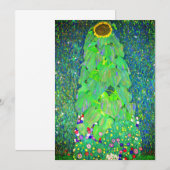 Invitation Tournesol Gustav Klimt (Devant / Derrière)