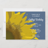 Invitation Tournesol Imprimer fête d'anniversaire (Devant)