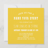 Invitation tournesol jaune (Dos)