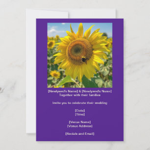 Invitation Tournesol jaune ensoleillé Pollinisateur mignon