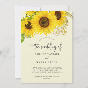 Invitation Tournesol Jaune Le Mariage de