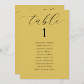 Invitation Tournesol Jaune Moder Élégant Tableau de siège (Devant / Derrière)