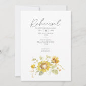 Invitation Tournesol Jaune Rustique Mariage (Devant)