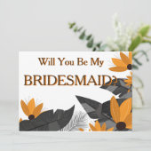 Invitation Tournesol Jaune Serez-Vous Mon Invitat De Femme D' (Debout devant)