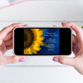 Invitation Tournesol jaune sur le Brunch de la Fête des Mères