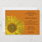 Invitation Tournesol jaune sur petit-déjeuner de mariage oran (Devant)