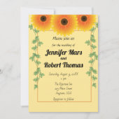 Invitation Tournesol levant joyeux (Devant)