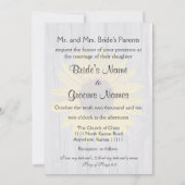 Invitation Tournesol Mariage Bois Grain avec verset (Dos)