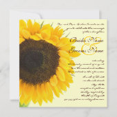 Invitation Tournesol Mariage rustique (Devant)