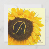 Invitation Tournesol Mariage rustique (Dos)