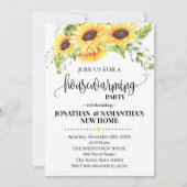 Invitation Tournesol Ménage Floral Pays Boho Chic In (Devant)