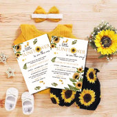 Invitation Tournesol modifiable sur le chemin Baby shower