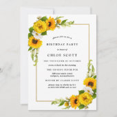 Invitation Tournesol N'importe quel âge Anniversaire Invitati (Devant)