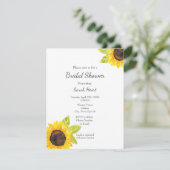 Invitation Tournesol Peint À La Main (Debout devant)