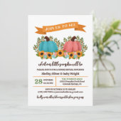 Invitation Tournesol Petit Citrouille Automne Révélation de g (Debout devant)