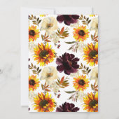 Invitation Tournesol qui connaît le couple meilleur jeu nupti (Dos)