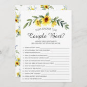 Invitation Tournesol qui connaît le meilleur jeu des deux (Devant / Derrière)