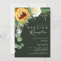 Tournesol | Réception de mariage vert foncé