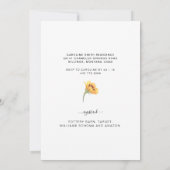 Invitation Tournesol rose gras Fête des mariées élégante (Dos)