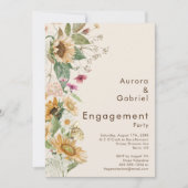Invitation Tournesol Russe Beige Engagement Party (Devant)