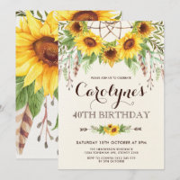 Tournesol rustique 40e anniversaire Boho Jaune Flo