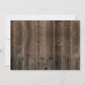 Invitation Tournesol Rustique Baril Pays Fête des mariées (Dos)