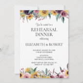 Invitation Tournesol Rustique Brûlé Orange Mariage Répétition (Devant)