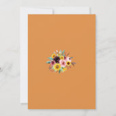 Invitation Tournesol Rustique Brûlé Orange Mariage Répétition (Dos)