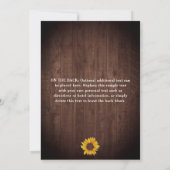 Invitation Tournesol rustique et lumières Surprise 70e annive (Dos)