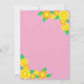 Invitation Tournesol rustique été Floral Baby shower fille (Dos)