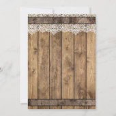 Invitation Tournesol rustique Fête des mariées tonneau de den (Dos)