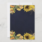 Invitation Tournesol rustique & Lumières de jarre Mason Fête (Dos)