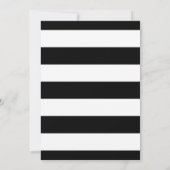 Invitation Tournesol rustique Mariage à rayures noir et blanc (Dos)