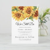 Invitation Tournesol Rustique "Nous Le Faisons Toujours" Vow  (Debout devant)
