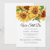 Invitation Tournesol Rustique "Nous Le Faisons Toujours" Vow  (Devant / Derrière)