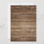 Invitation Tournesol rustique Pays Bois Barnyard Mason Jar (Dos)