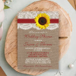 Invitation Tournesol Rustique Sur Burlap & Wedding shower Den<br><div class="desc">Ce tournesol avec ruban bleu marine sur burlap rustique et vintage invitation wedding shower en dentelle blanche fera le faire-part parfait pour toute mariée et mariée à être! Ce design présente un joli tournesol avec ruban rouge sur un arrière - plan rustique effet burlap avec un habillage romantique vintage effet...</div>