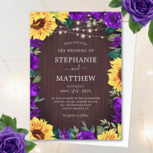 Tournesol Rustique violet lumière florale Mariage