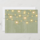 Invitation Tournesol Sage Wood Lights Dîner de répétition (Dos)