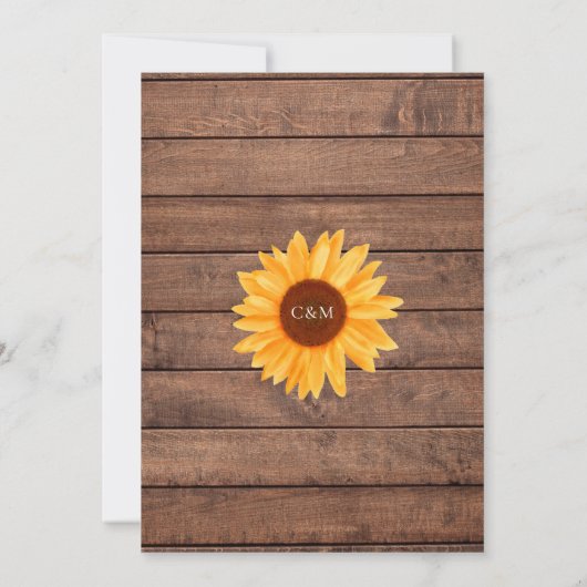 Invitation Tournesol String éclats Mason Jar Rustique Mariage (Dos)