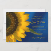Invitation Tournesol sur Blue Celebration of Life Memorial (Devant)