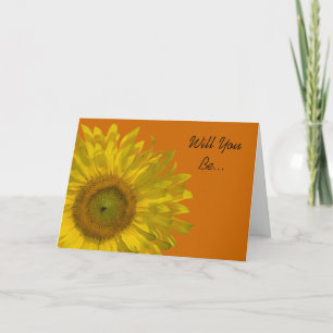 Invitation Tournesol sur Orange Serez-vous ma demoiselle d'ho