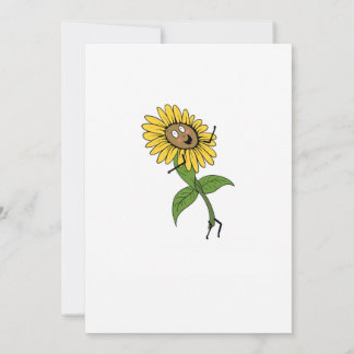 Invitation Tournesol, thème floral