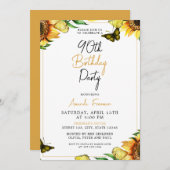 Invitation Tournesol unique 90e anniversaire (Devant / Derrière)