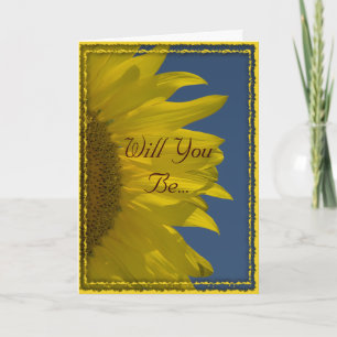 Invitation Tournesol Verte Ciel Vous Serez Ma Femme D'Accueil