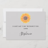 Invitation Tournesol, veux-tu être ma demoiselle d'honneur gr (Dos)