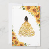 Invitation Tournesol vintage Brown Princesse Quinceañera (Dos)