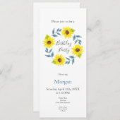 Invitation Tournesol Watercolor Wreath 2 (Devant / Derrière)