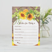 Invitation Tournesol Wives For Baby Card (Debout devant)